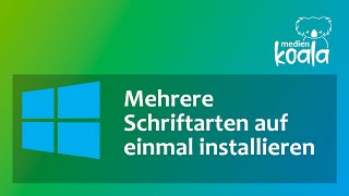 Windows 10 Mehrere Schriftarten auf einmal installieren [upl. by Cr]