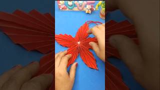 Easy paper star for decoration craft paperwallhangingcraftideas paperhanging christmascraftsdiy [upl. by Gweneth]