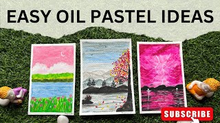 3 Easy Oil Pastel arts for beginners  step by step tutorials  Deepartistry12 [upl. by Gefell]