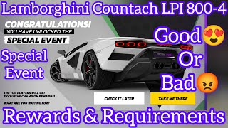 Asphalt Legends Unite  Lamborghini Countach LPI 8004  Special Event Requirements amp Rewards 🥳😍 [upl. by Anayik]