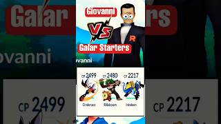 Giovanni VS new Galar Starters [upl. by Tse]