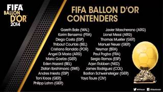 candidatos Nominados al balon de oro 20142015  Los 23 candidatos al Balón de Oro 20142015 [upl. by Elwin]