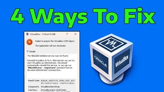 How To Fix VirtualBox Failed To Acquire the VirtualBox COM Object [upl. by Neitsirhc368]