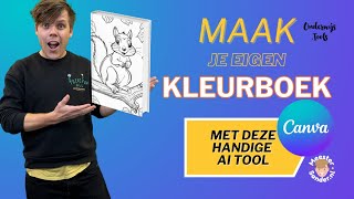 Zo maak je je eigen kleurplaten met AI en Canva [upl. by Vey93]