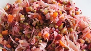 Salat Vinigret  Салат Винигрет kalorienarm vegetarisch russian food [upl. by Koo]