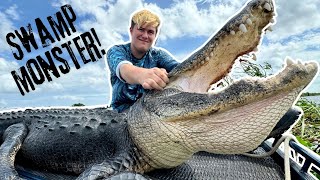 SWAMP MONSTER CAPTURED Catching GIANT ALLIGATORS In A HURRICANE [upl. by Gerhardt]