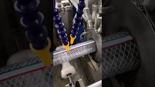 PVC steel wire hose with yarn making machine [upl. by Laundes]