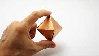 Single sheet origami Octahedron Shuzo Fujimoto [upl. by Arondel]