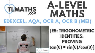 ALevel Maths E501 Trigonometric Identities Proving tanθ  sinθ  cosθ [upl. by Icam]