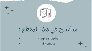 شرح بالعربي playfair cipher [upl. by Mala]