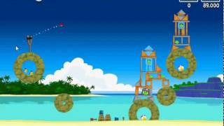 Angry Birds Facebook Surf and Turf 15 Walkthrough 3 Star [upl. by Akimahs]