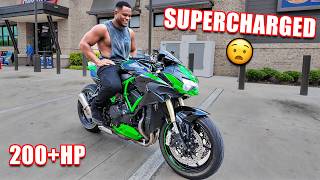 SUPERCHARGED Kawasaki ZH2 REVIEW [upl. by Saidnac]