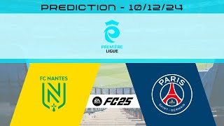 FC Nantes vs Paris SaintGermain FC  Prediction  202425 Arkema Première Ligue  EA FC 25 [upl. by Eetsim]