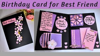 Handmade Birthday Card for Best Friend Special Birthday Card Ideas [upl. by Sterner]