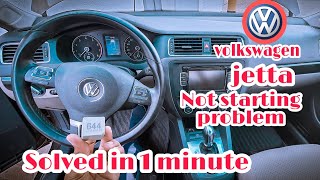 volkswagen jetta car not start Easy solution [upl. by Mcnair]