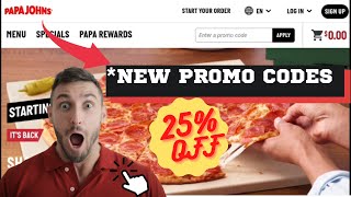 💯 BEST PAPA JOHNS PROMO CODES 2022  😲 PAPA JOHNS PROMO CODE FOR FREE [upl. by Janey19]