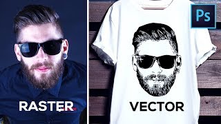 How to Convert Raster Image into Vector in Photoshop [upl. by Nosecyrb]