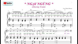 Ngại Ngùng  Hương Tràm Sheet đệm piano [upl. by Teriann]