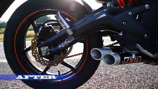 Kawasaki ER6n 2016 Exhaust IXIL I3x hyperlow [upl. by Atazroglam]