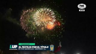 ¡Los fuegos artificiales por el título de Tigres en Monterrey [upl. by How]