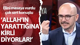 Erkan Trüktenden canlı yayında büyük tepki Allahın yarattığına kirli mi diyorsun sen [upl. by Allemap]