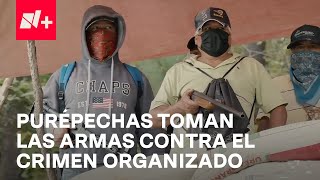 Indígenas purépechas toman las armas en Zurumucapio Michoacán  En Punto [upl. by Pedaiah]