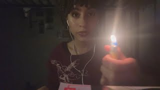 ASMR  follow the light  word association lighter and blue flashlight [upl. by Eladal949]