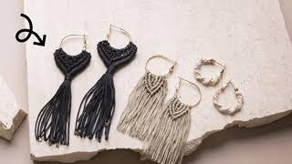 How to create your own macramé earrings [upl. by Remat]