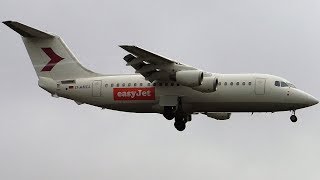 RARE easyJet BAe 146200 DAMGL Landing at Berlin Tegel Airport [upl. by Misti42]