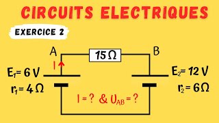 Circuits électriques Exrecice2 Générateurs en opposition [upl. by Lindsy]