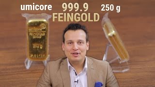 GOLDBARREN VON UMICORE 250g  Gold kaufen vom renommierten Hersteller Review [upl. by Matty]