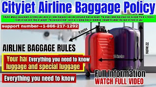 Cityjet Airline Baggage Policy  10 Best THINGS YOU MUST KNOW Free Baggage Prohibited Items [upl. by Namhar]