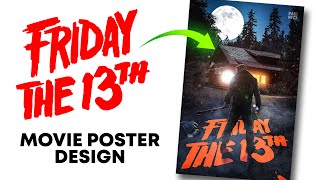 SPOOKY Photoshop Horror Movie Posters Texas Chainsaw amp Friday the 13th Tutorial 🎃 [upl. by Einahpts69]