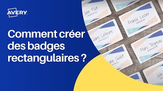 Créer des badges autocollants rectangulaires avec Avery [upl. by Notnyw755]