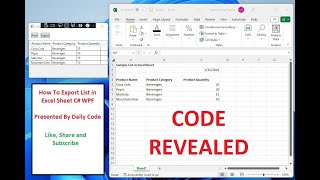 Export ExcelSheet Tutorial WPFC [upl. by Ing]