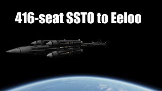 KSP 416seat SSTO to Eeloo no refueling [upl. by Ailugram]