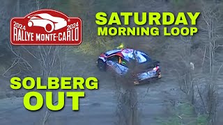 SOLBERG OUT SS10 ✓ Saturday Morning Loop Highlights  WRC RALLYE MONTE CARLO 2024 [upl. by Suirradal]