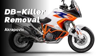 2023 KTM 1290 Super Adventure RS Akrapovic DBKiller Removal StepbyStep Guide [upl. by Nalahs]