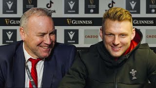 Dan Biggar and Wayne Pivac are all smiles after defeating Scotland  RugbyPass [upl. by Hilliary309]