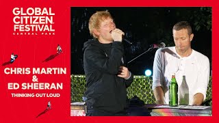 Ed Sheeran amp Chris Martin duet Thinking Out Loud  Global Citizen Festival NYC 2024 [upl. by Ellecram277]