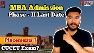 MBA From Chandigarh University Phase 2 Admissions Last Date MBA Placement Review amp Direct Admission [upl. by Htepsle]