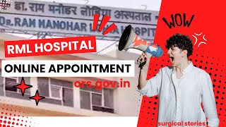 RML hospital online appointment process II orsgovin II RML hospital OPD appointment kaise le [upl. by Eikkin]