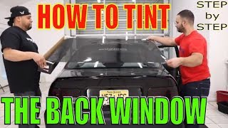 How to Tint a Back Window  Step by Step winning window tints [upl. by Atikan123]