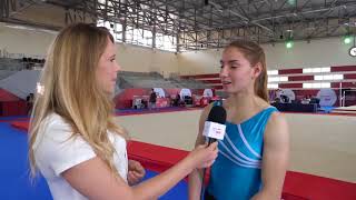 Artistic gymnast MariaEleni from Greece on training school and the meaning of sport [upl. by Delle]