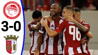 Olympiacos vs Braga 30 All Goals and Extended Highlights [upl. by Fronia]