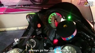 Kawasaki Ninja ZX6R  Workshop 10  Koso slim type voltmeter installation [upl. by Namreh]