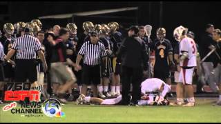 St Thomas Aquinas lacrosse player sucker punches St Andrews player [upl. by Tallou]