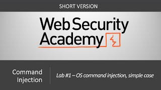 Command Injection  Lab 1 OS command injection simple case  Short Version [upl. by Sellma]