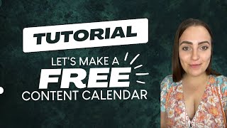 FREE content calendar TUTORIAL on Google sheets [upl. by Patricia]