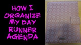 How I Organize My Day Runner Agenda FILOFAX DUPE [upl. by Eppie208]